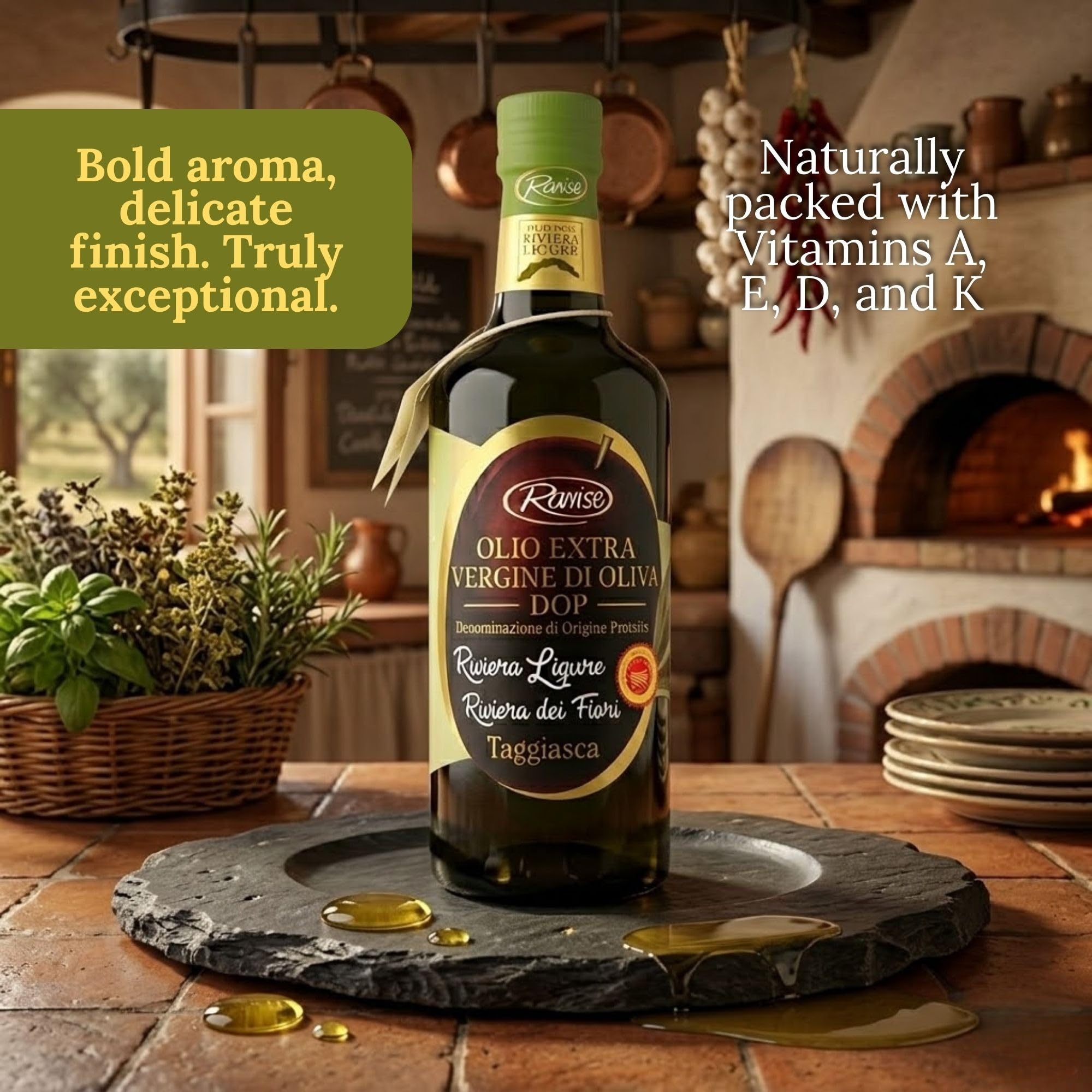 Amazon.com : Ranise Riviera Ligure DOP Extra Virgin Olive Oil
